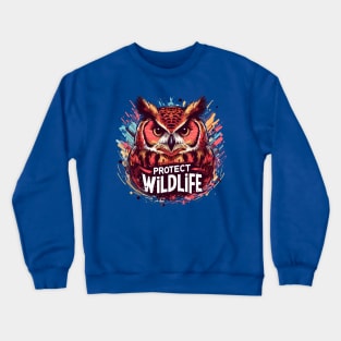 Protect Wildlife - Owl Crewneck Sweatshirt